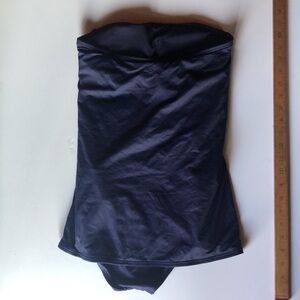 Juicy couture navy strapless one piece military style swim suit